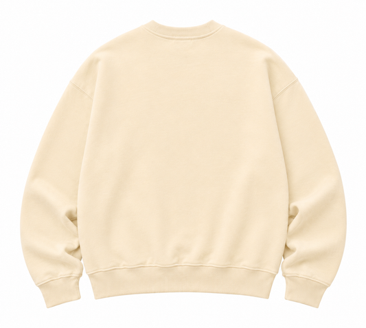 Semi Oversized 330 GSM Felpa sin hoodie