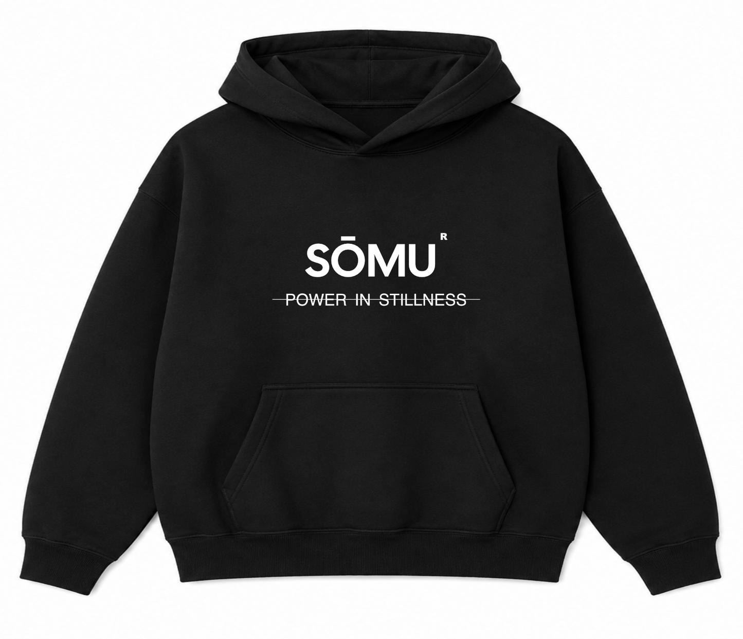 Hoodie Corte Flojo 330GSM POWER IN STILLNESS