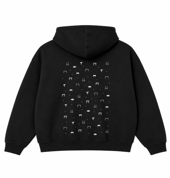 Hoodie Corte Flojo 330GSM POWER IN STILLNESS